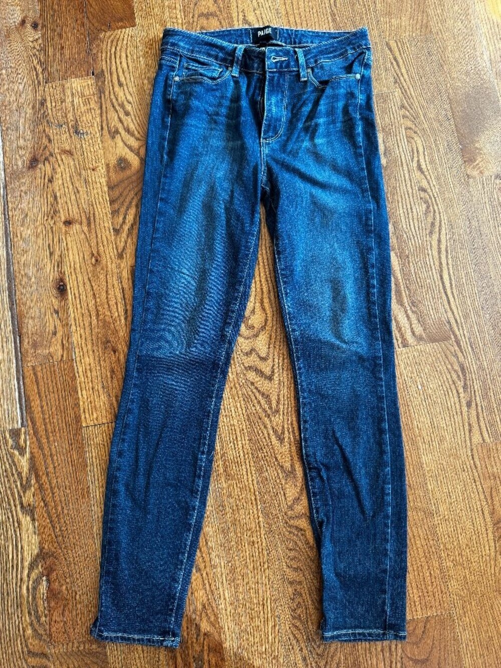 PAIGE Hoxton Ankle Jeans Women’s Size 7 Dark Wash High Rise Skinny Stretch